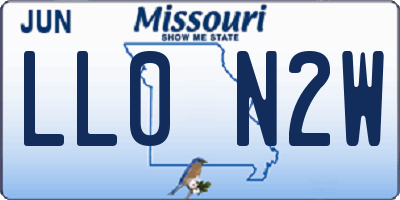 MO license plate LL0N2W