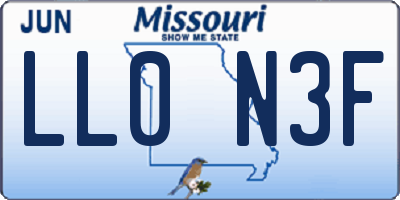 MO license plate LL0N3F