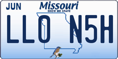 MO license plate LL0N5H