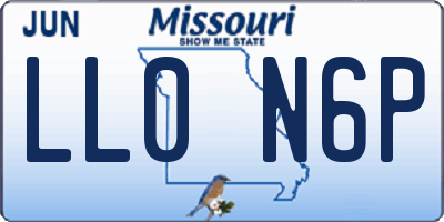 MO license plate LL0N6P