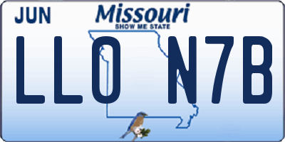 MO license plate LL0N7B