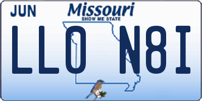 MO license plate LL0N8I