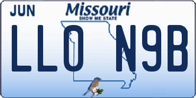 MO license plate LL0N9B