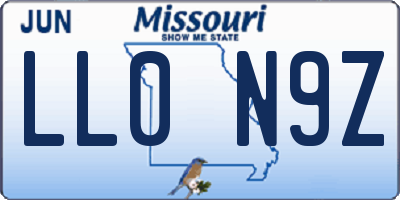 MO license plate LL0N9Z
