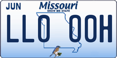 MO license plate LL0O0H