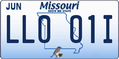 MO license plate LL0O1I
