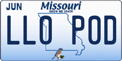 MO license plate LL0P0D