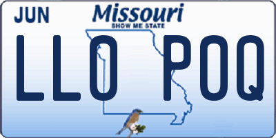 MO license plate LL0P0Q