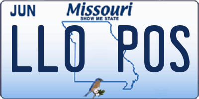 MO license plate LL0P0S