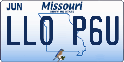 MO license plate LL0P6U