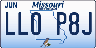 MO license plate LL0P8J