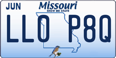 MO license plate LL0P8Q