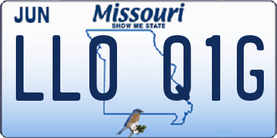 MO license plate LL0Q1G