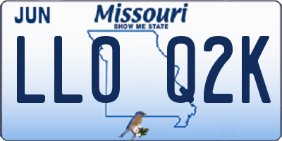MO license plate LL0Q2K