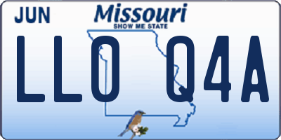 MO license plate LL0Q4A