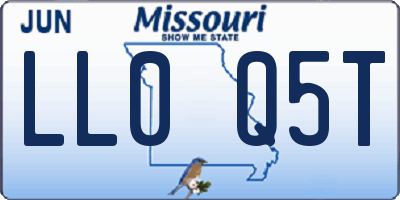 MO license plate LL0Q5T