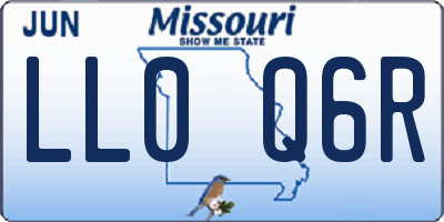 MO license plate LL0Q6R