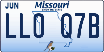 MO license plate LL0Q7B