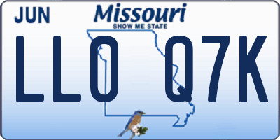 MO license plate LL0Q7K