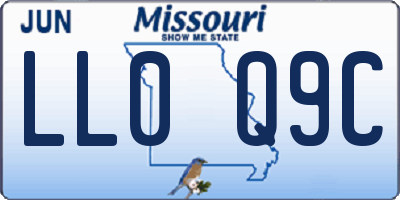 MO license plate LL0Q9C