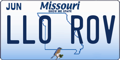 MO license plate LL0R0V
