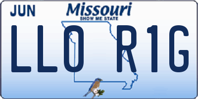 MO license plate LL0R1G