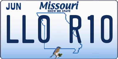 MO license plate LL0R1O
