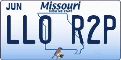 MO license plate LL0R2P