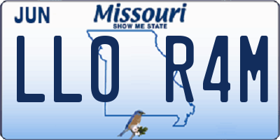 MO license plate LL0R4M