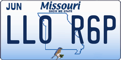 MO license plate LL0R6P