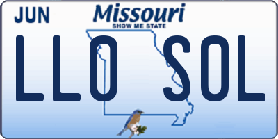 MO license plate LL0S0L