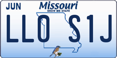 MO license plate LL0S1J
