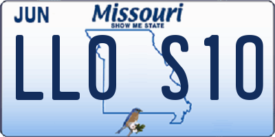 MO license plate LL0S1O
