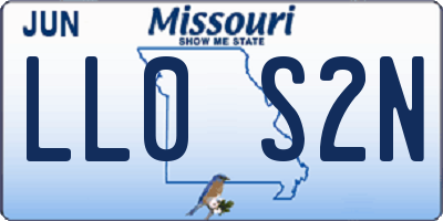 MO license plate LL0S2N