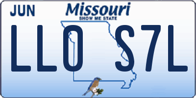 MO license plate LL0S7L