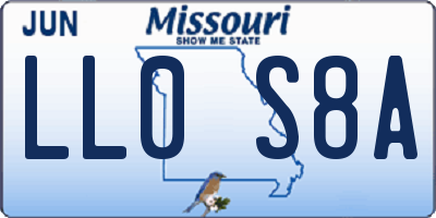 MO license plate LL0S8A