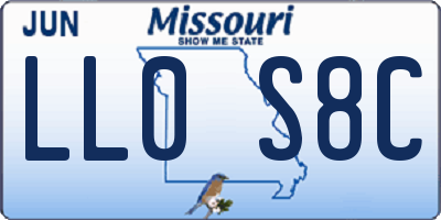 MO license plate LL0S8C
