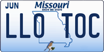 MO license plate LL0T0C