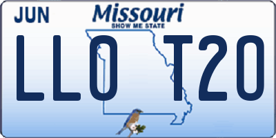 MO license plate LL0T2O