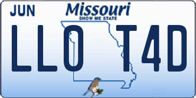MO license plate LL0T4D