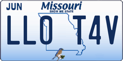 MO license plate LL0T4V