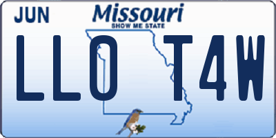 MO license plate LL0T4W