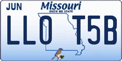 MO license plate LL0T5B