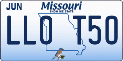 MO license plate LL0T5O