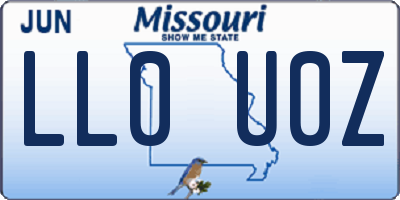 MO license plate LL0U0Z