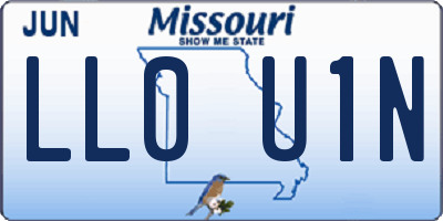 MO license plate LL0U1N