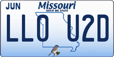 MO license plate LL0U2D