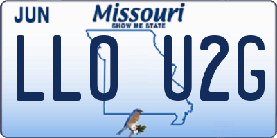 MO license plate LL0U2G