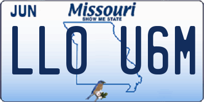 MO license plate LL0U6M