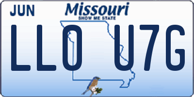 MO license plate LL0U7G